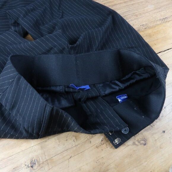 APT 9 BLACK WITH GREY PIN STRIPE OFFICE WORK BUSINESS TROUSER SIZE 8 - Picture 7 of 9